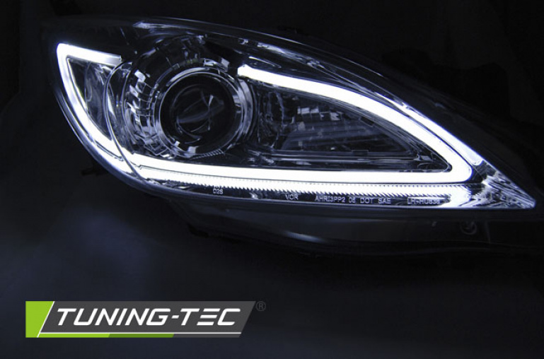 LED Tagfahrlicht Design Scheinwerfer für Mazda 3 09-13 chrom